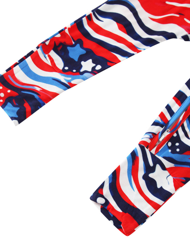 PoshTOT Americana Bamboo Baby Convertible Zippy Romper