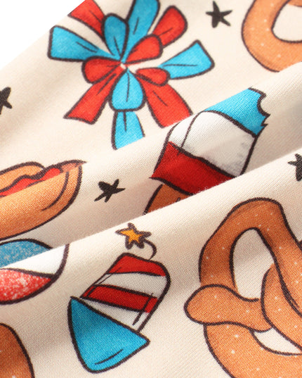 PoshTOT Hamburger Bamboo Baby Convertible Zippy Romper