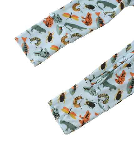 PoshTOT Crocodile Bamboo Baby Convertible Zippy Romper