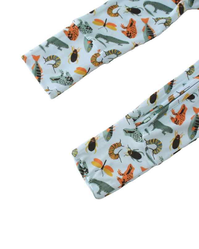 PoshTOT Crocodile Bamboo Baby Convertible Zippy Romper