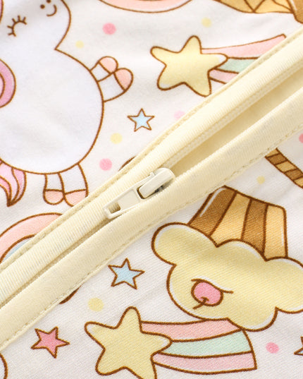 PoshTOT Rainbow Snacks Bamboo Baby Convertible Zippy Romper