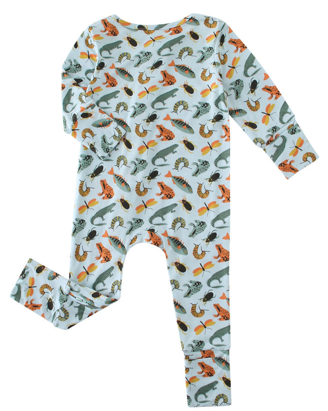 PoshTOT Crocodile Bamboo Baby Convertible Zippy Romper