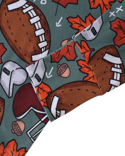 PoshTOT Fall Football 2 Piece PJ Set