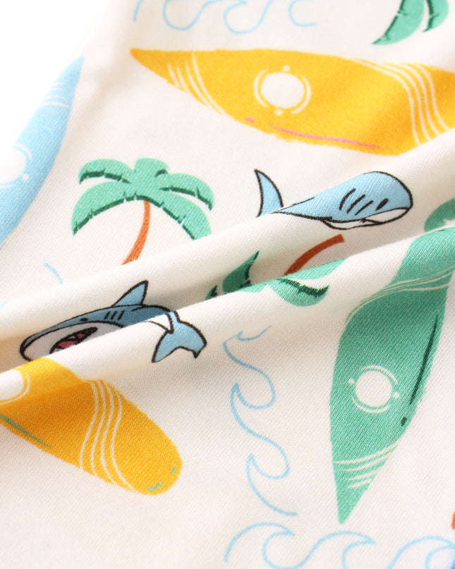 PoshTOT Beach Surfing Bamboo Baby Convertible Zippy Romper