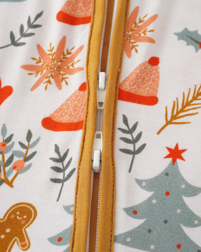 PoshTOT Snowfield Bamboo Baby Convertible Zippy Romper