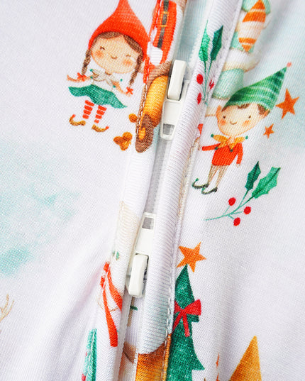 PoshTOT Snowman Bamboo Baby Convertible Zippy Romper