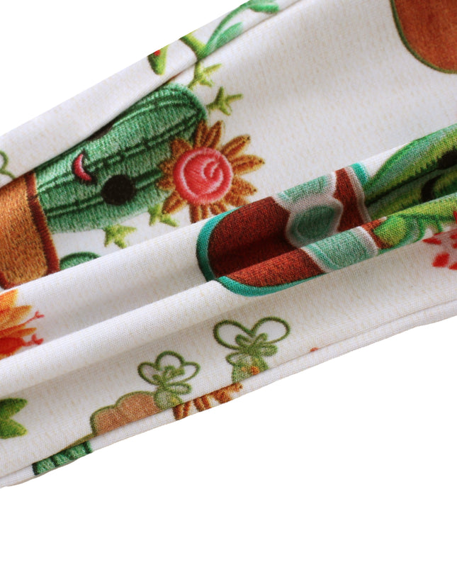 PoshTOT White Cactus Print 2 Piece PJ Set