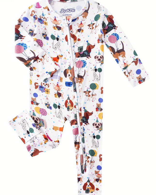 PoshTOT (Multiple Prints To Choose) Bamboo Baby Convertible Zippy Romper