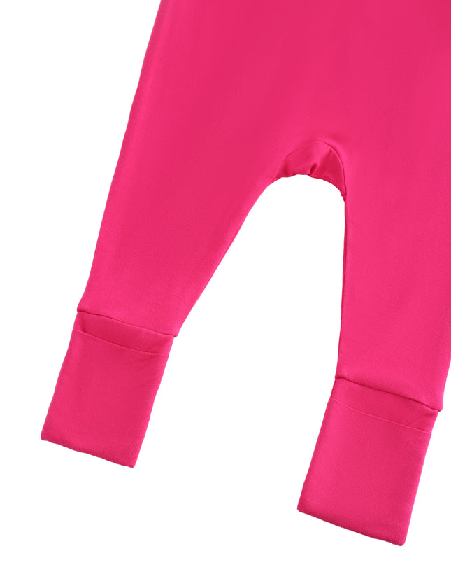 PoshTOT Red Bamboo Baby Convertible Zippy Romper