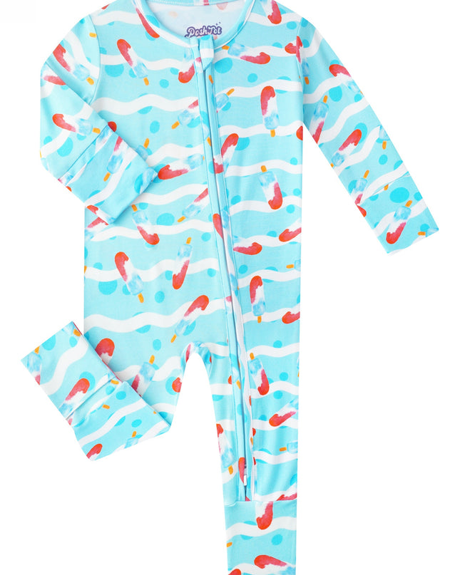 PoshTOT Ice Cream Baby Convertible Zippy Romper