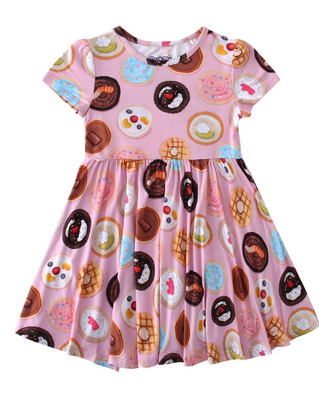 PoshTOT Cookie Bamboo Girls Twirl Dress