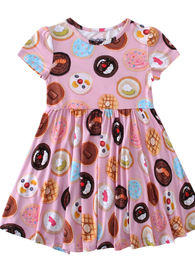 PoshTOT Cookie Bamboo Girls Twirl Dress