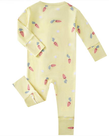 PoshTOT Carrot Bamboo Baby Convertible Zippy Romper