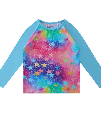 PoshTOT Colorful Stars Bamboo Kids Long Sleeve Top