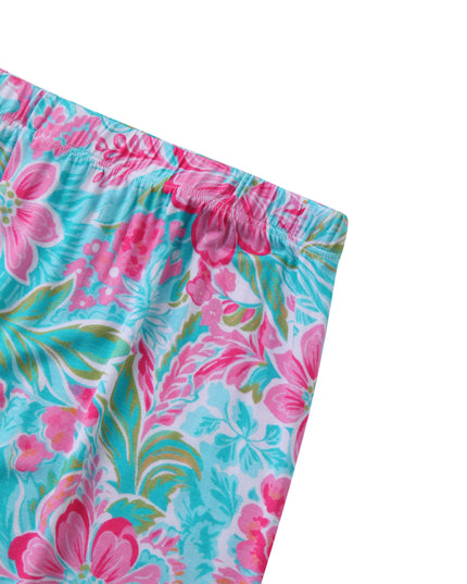 PoshTOT Peony Flower Bamboo Adult Two-Piece Long Sleeve Pajama Set