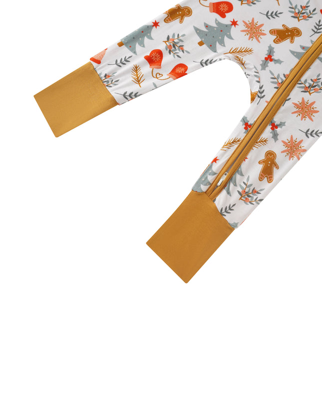 PoshTOT Snowfield Bamboo Baby Convertible Zippy Romper