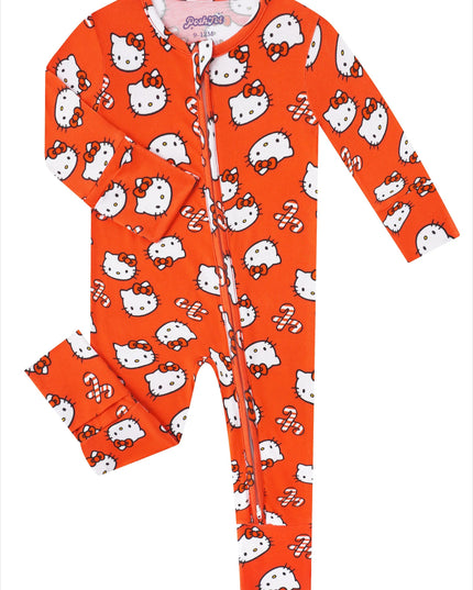 PoshTOT Sanrio Hello Kitty Red Bamboo Baby Convertible Zippy Romper