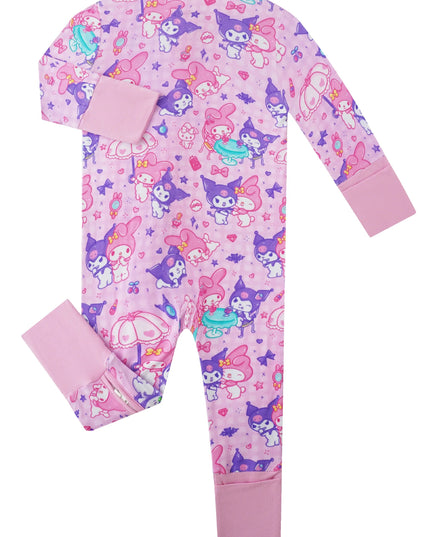 PoshTOT Sanrio Kuromi Bamboo Baby Convertible Zippy Romper