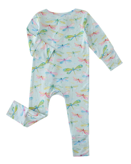 PoshTOT Dragonfly Bamboo Baby Convertible Zippy Romper