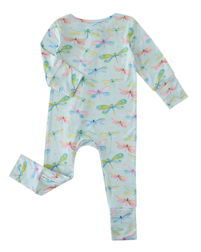 PoshTOT Dragonfly Bamboo Baby Convertible Zippy Romper
