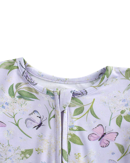 PoshTOT Butterfly Bamboo Baby Convertible Zippy Romper