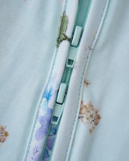 PoshTOT Hydrangea Bamboo Baby Convertible Zippy Romper