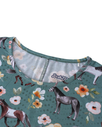 PoshTOT Wild Horse Bamboo Women's Lounge Dress
