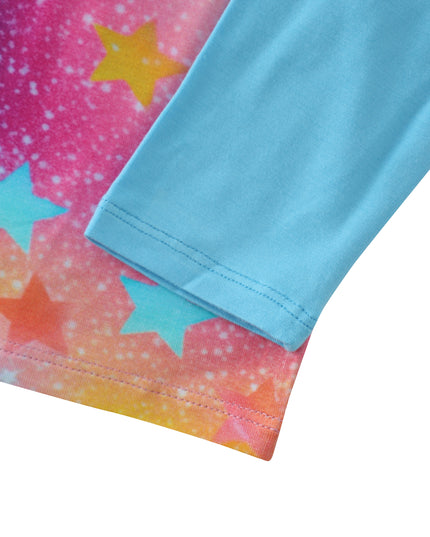 PoshTOT Colorful Stars Bamboo Kids Long Sleeve Top