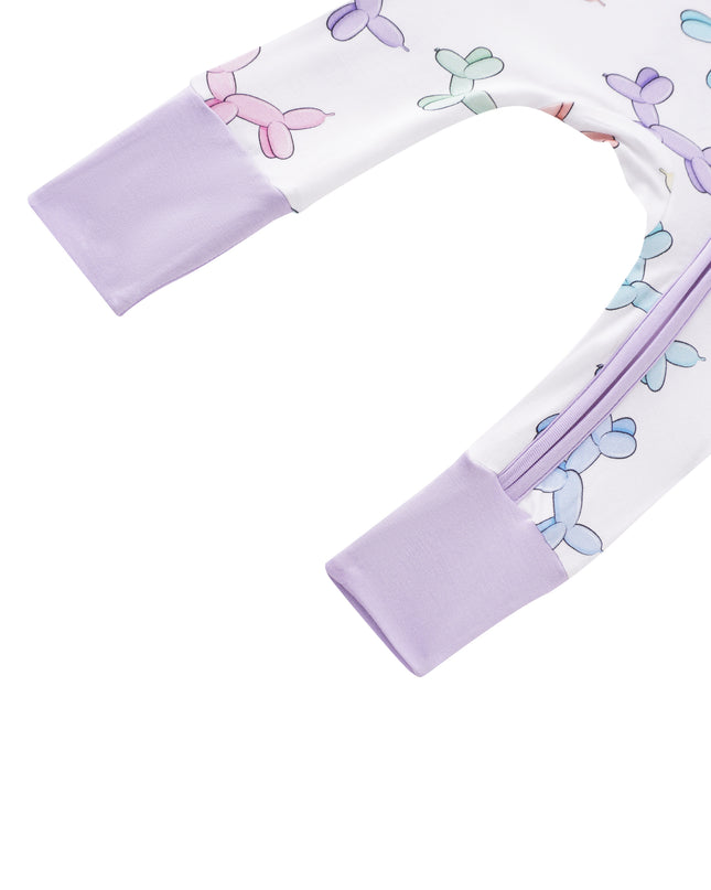PoshTOT Balloon Puppy Bamboo Baby Convertible Zippy Romper