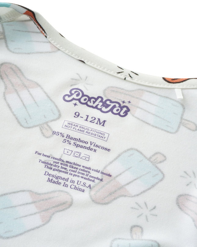 PoshTOT Popsicle Bamboo Baby Convertible Zippy Romper
