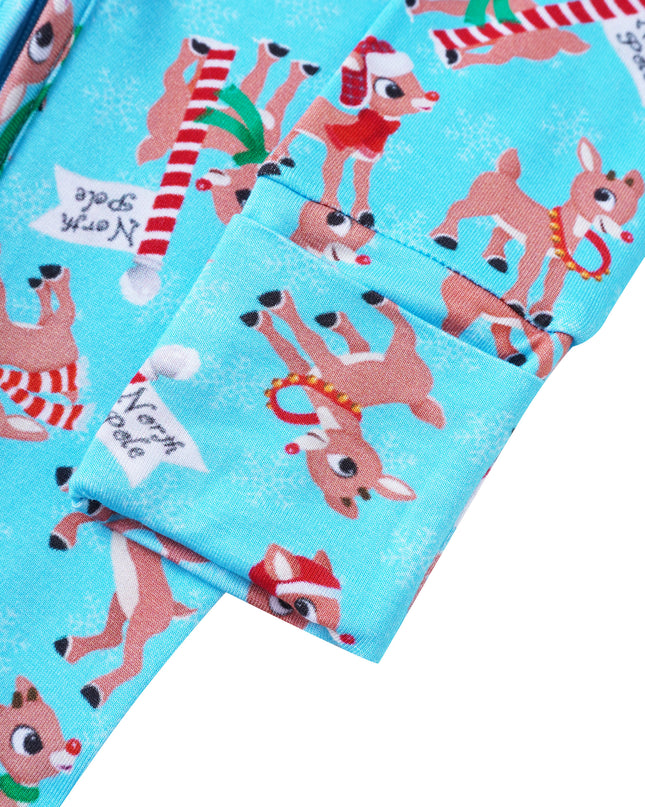 PoshTOT Christmas Reindeer Baby Convertible Zippy Romper