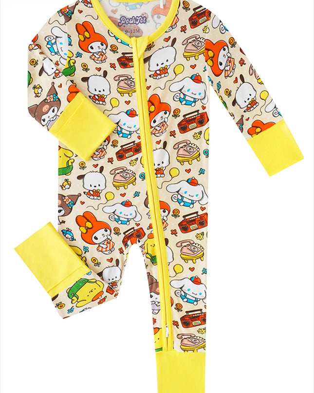 PoshTOT Sanrio Cinnamoroll Bamboo Baby Convertible Zippy Romper