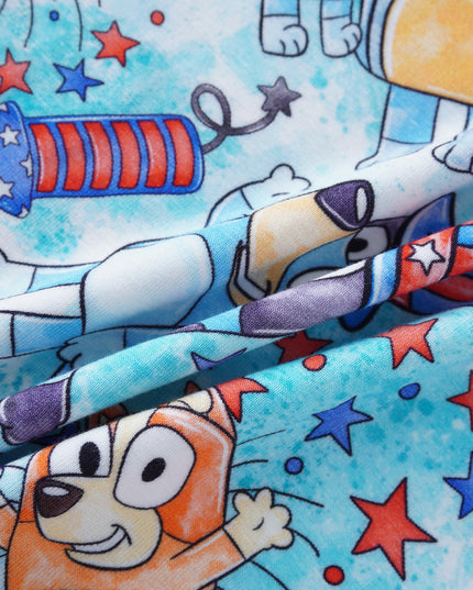 PoshTOT Blue Dog Bamboo 2 Piece PJ Set kid