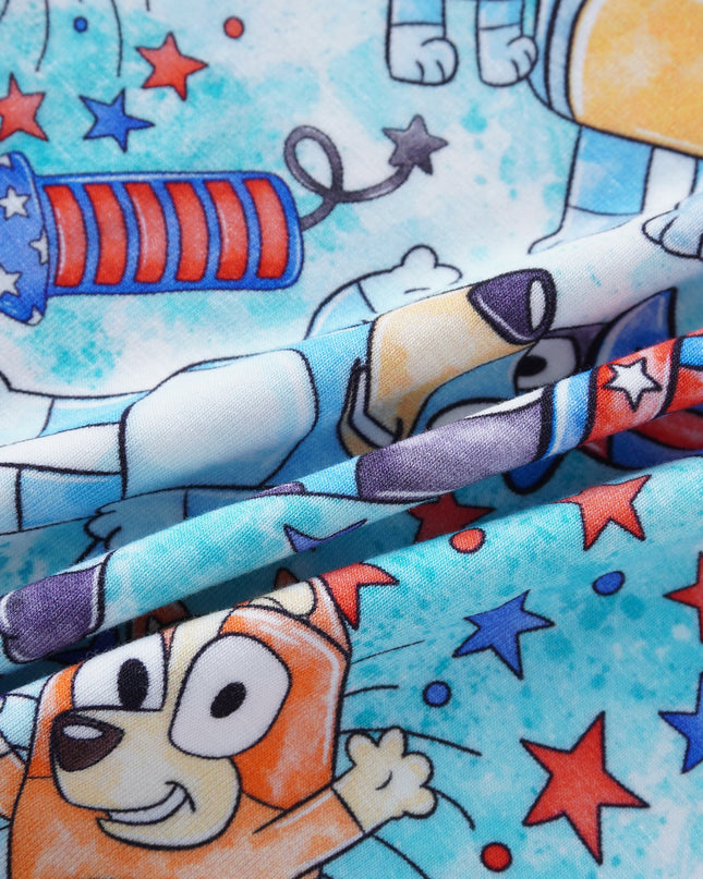 PoshTOT Blue Dog Bamboo 2 Piece PJ Set kid