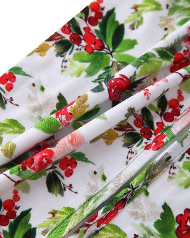 PoshTOT Holiday Flower Bamboo Baby Convertible Zippy Romper