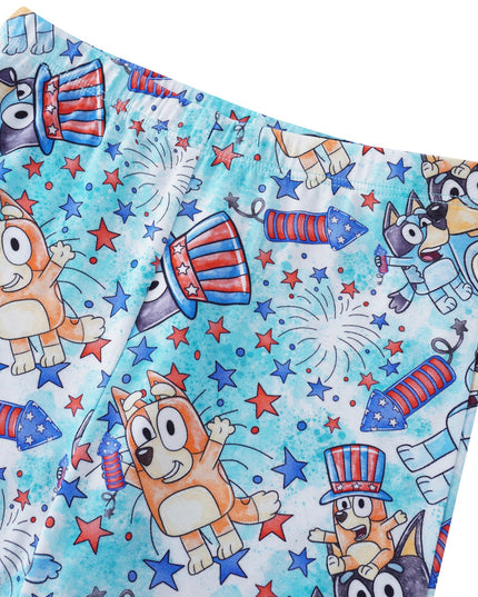 PoshTOT Blue Dog Bamboo 2 Piece PJ Set kid