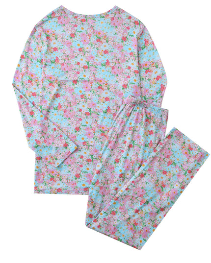 PoshTOT Baby's Breath Bamboo Adult Two-Piece Long Sleeve Pajama Set