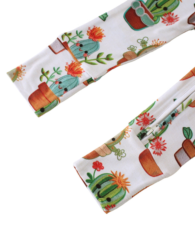 PoshTOT Cactus Bamboo Baby Convertible Zippy Romper