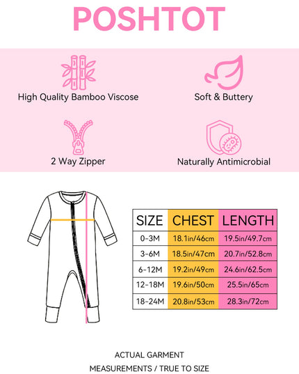 PoshTOT Snowman Penguin Bamboo Baby Convertible Zippy Romper