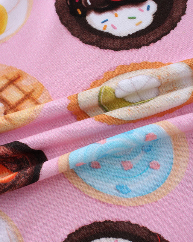 PoshTOT Pink Cookie Print 2 Piece PJ Set
