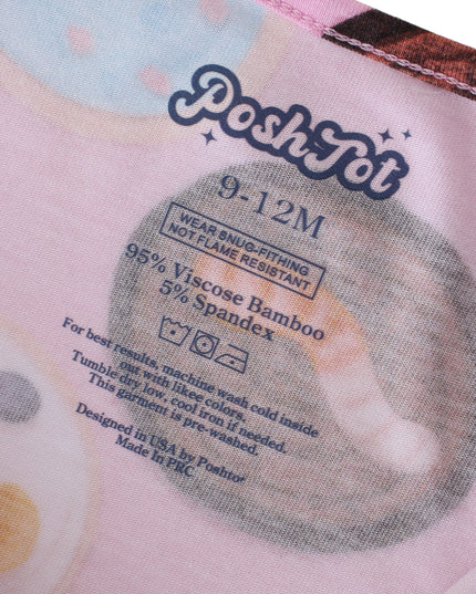 PoshTOT Cookie Bamboo Baby Convertible Zippy Romper