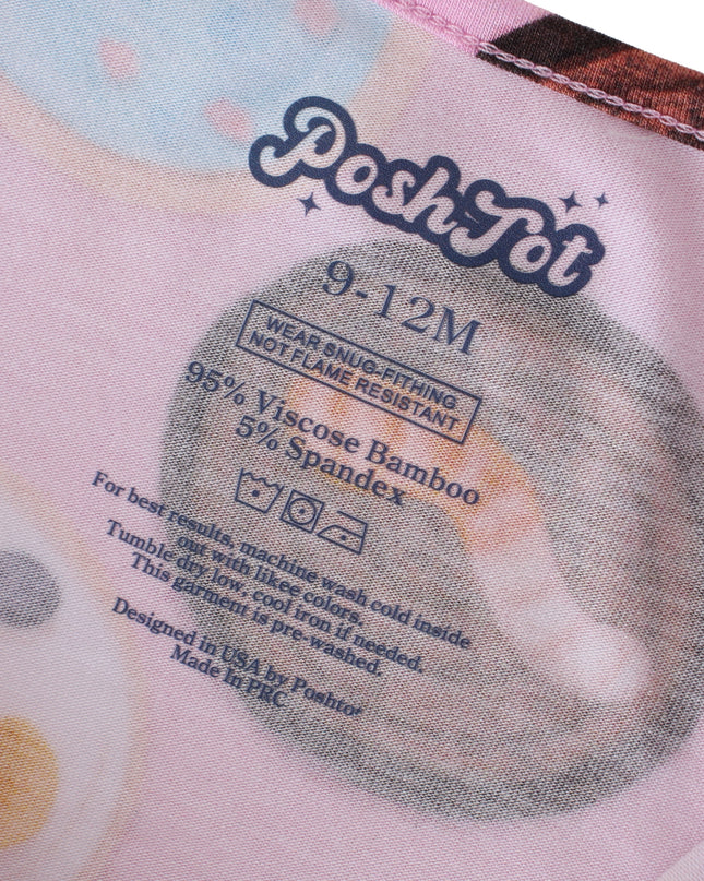 PoshTOT Cookie Bamboo Baby Convertible Zippy Romper