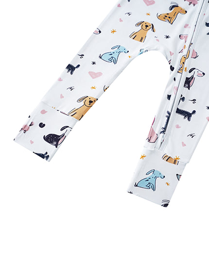 PoshTOT Little Dog Bamboo Baby Convertible Zippy Romper