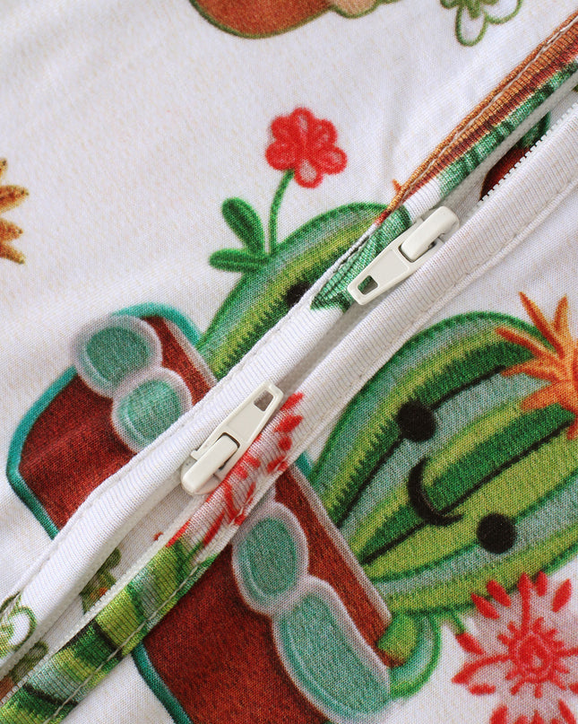 PoshTOT Cactus Bamboo Baby Convertible Zippy Romper