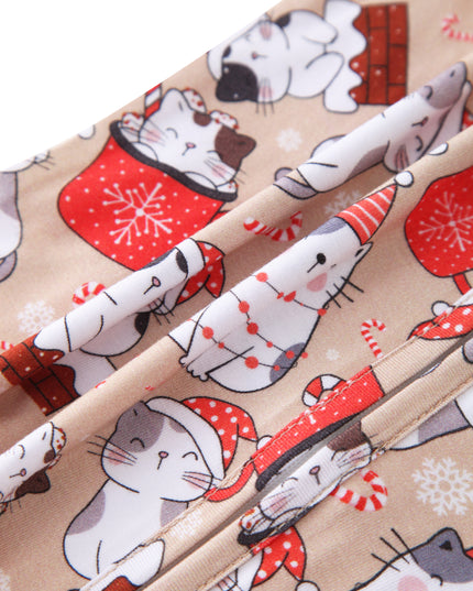 PoshTOT Holiday Kittes Bamboo Baby Convertible Zippy Romper