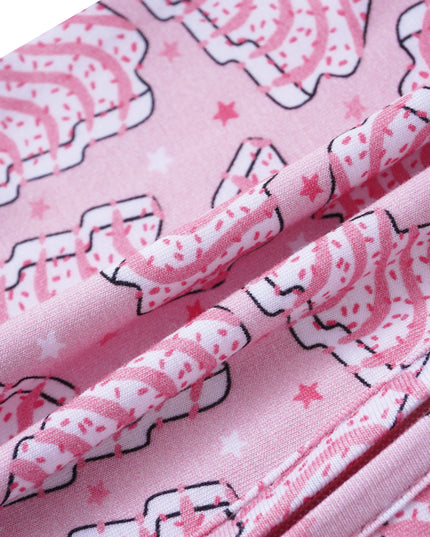 PoshTOT Pink Santa Hat Bamboo Baby Convertible Zippy Romper