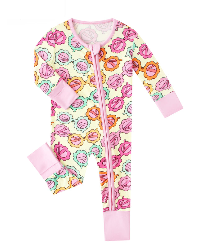 PoshTOT Sunglasses Bamboo Baby Convertible Zippy Romper