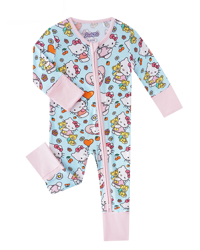 PoshTOT Sanrio Love Hello Kitty Bamboo Baby Convertible Zippy Romper