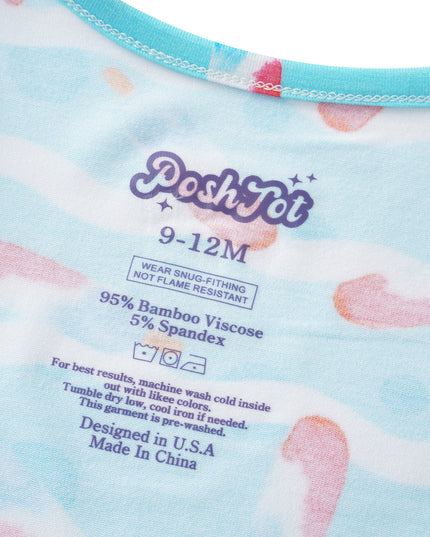 PoshTOT Ice Cream Baby Convertible Zippy Romper