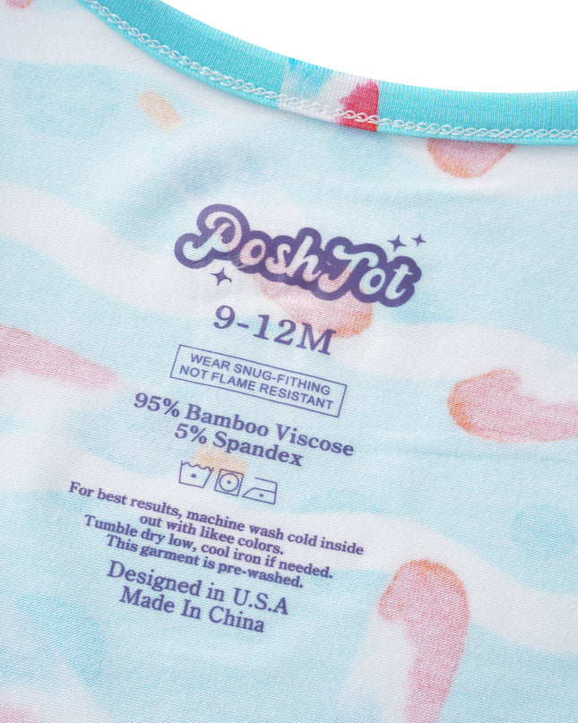 PoshTOT Ice Cream Baby Convertible Zippy Romper